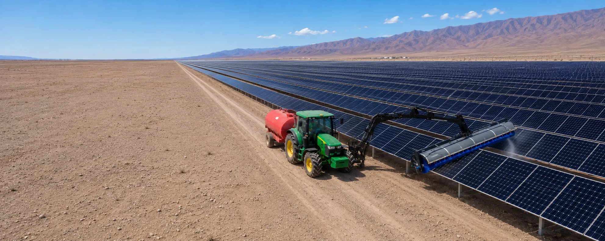 Limpieza mecanizada de paneles solares